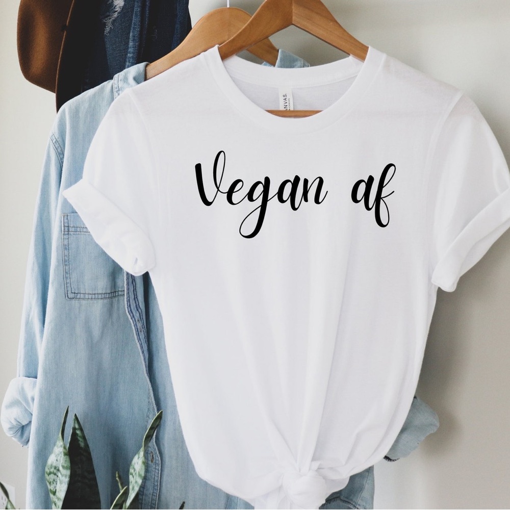 Vegan AF T-Shirt Graphic Tee White